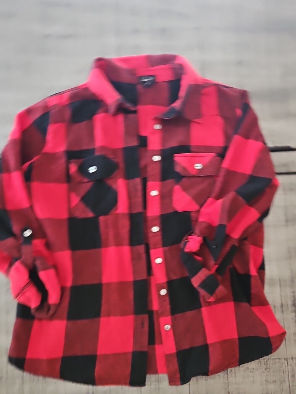 Kids Red & Black Buffalo Plaid Button-Up Shirt